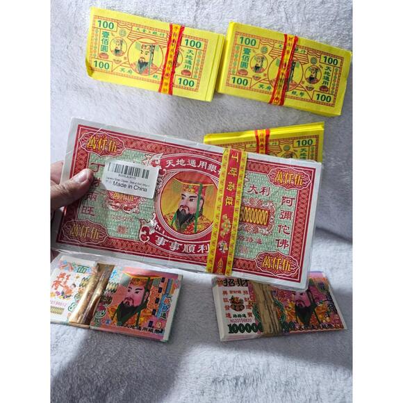 (9 Bundles) Play Fake Bill Money Chinese Festival Asian Different Denominations - Picture 7 of 12